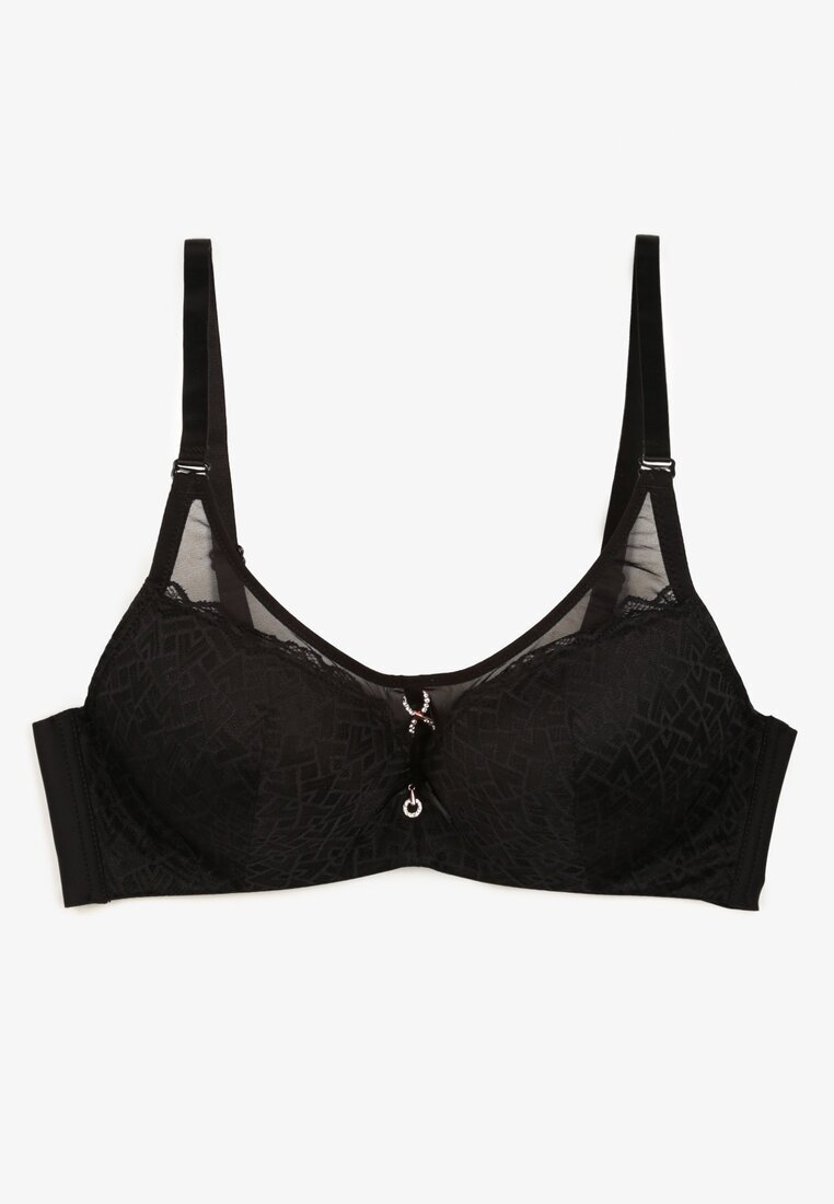  Sutien Negru Din Dantelă cu efect push-up Donantia