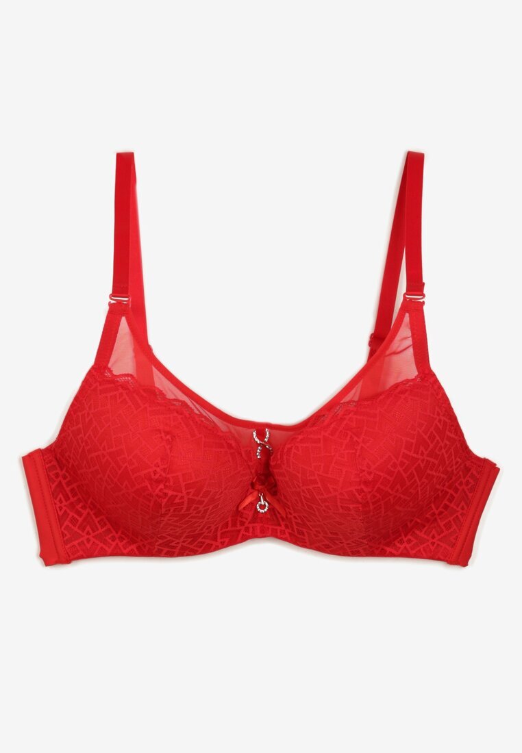  Sutien Roșu Din Dantelă cu Efect Push-Up Donantia