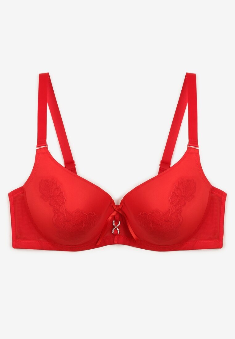  Sutien Roșu Full Cup cu Dantelă pe Cupe Awenora