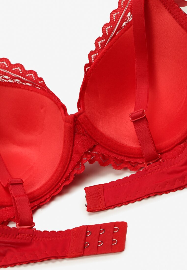  Sutien Roșu Full Cup cu Fundițe Delicate Timaqela