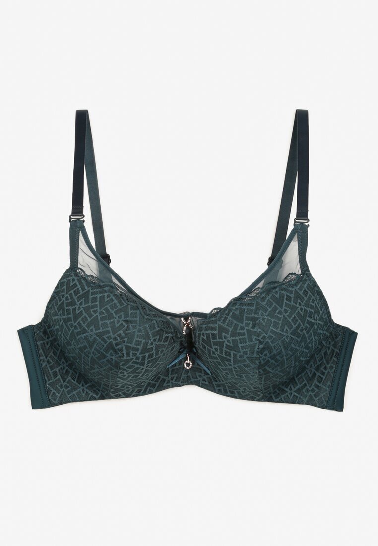  Sutien Verde închis Din dantelă Cu efect Push-Up Donantia