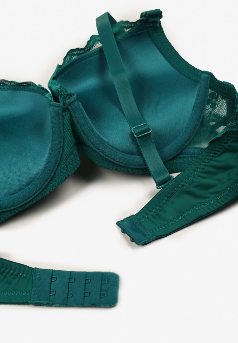  Sutien Verde Push Up Decorat Cu Dantelă Sannel