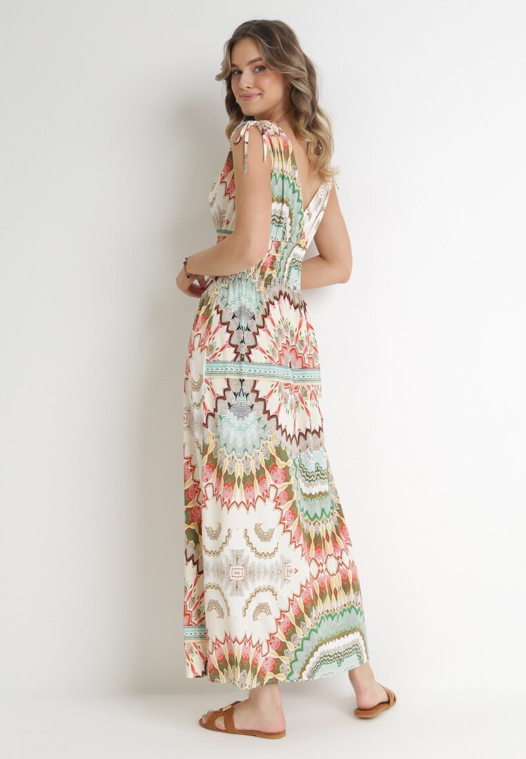 sweet&girl Rochie Viscoză Verde Tie Dye Maxi cu elastic drapat în talie Lucira