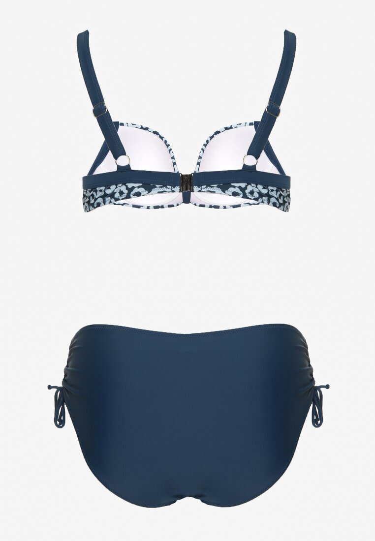 swest Bikini Albastru Deschis cu imprimeu leopard Sutien și Chiloți tip slip cu elastic Linuria