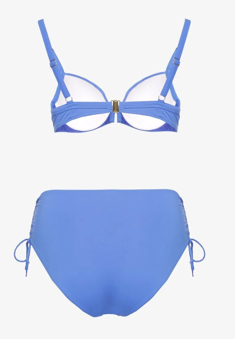swest Bikini Albastru Sutien cu încrețituri și Chiloți slip cu încrețituri Kinevia