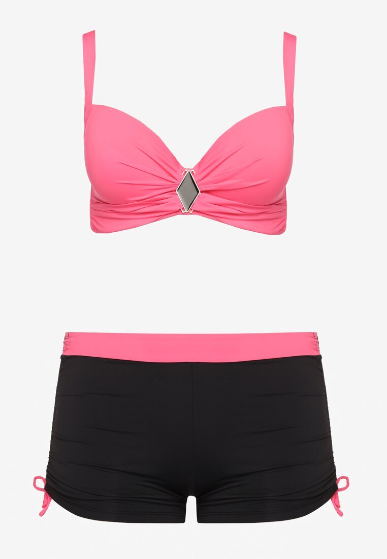 swest Bikini Fucsia-Negru Sutien și Chiloți cu elastic Ulonaniela