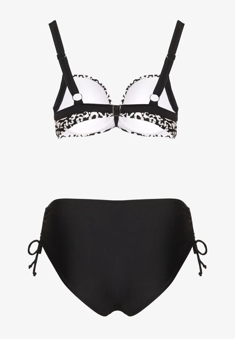 swest Bikini Negru cu imprimeu leopard Sutien și Slip cu talie elastică Linuria