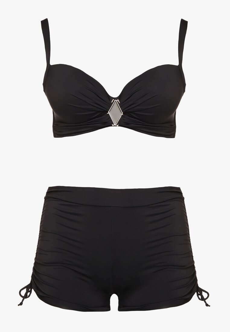 swest Bikini negru Sutien și Chiloți cu striații Ulonaniela