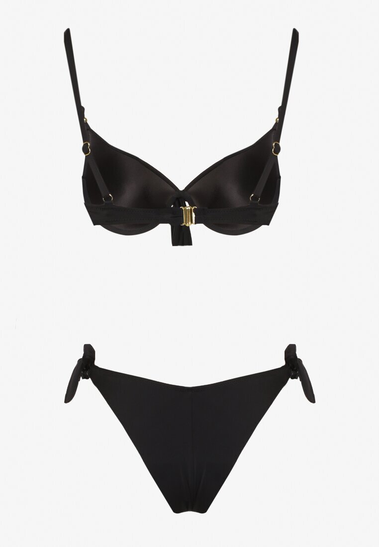 swest Bikini Negru Sutien și Chiloți Decorate Cu Legătură Uloselira