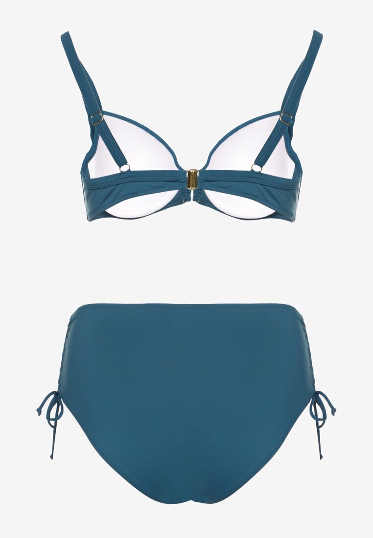 swest Bikini Verde închis Sutien cu încrețituri și Chiloți cu șireturi Kinevia