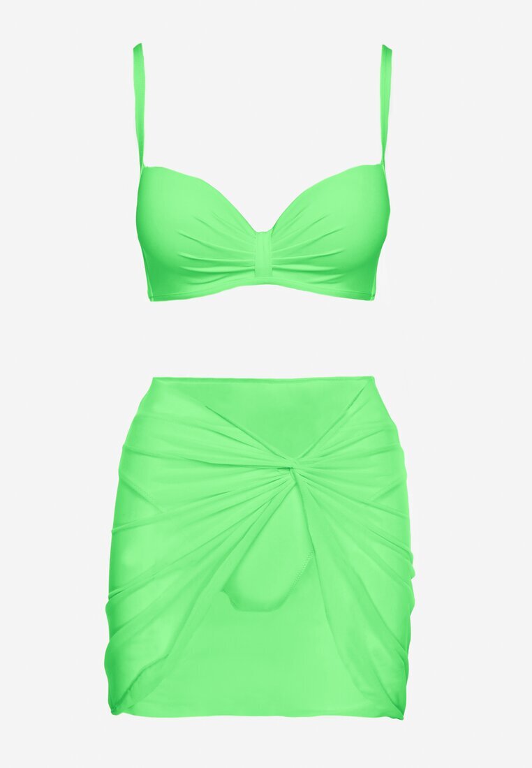 swest Bikini Verde Sutien cu Încrețituri și Chiloți slip cu Suplimentar Paero Ulosora