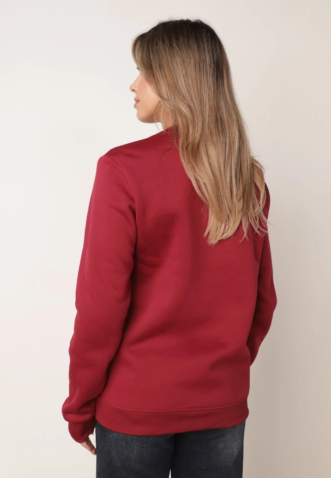 swest Bluză Normani decorată cu manșete elastice Bordo