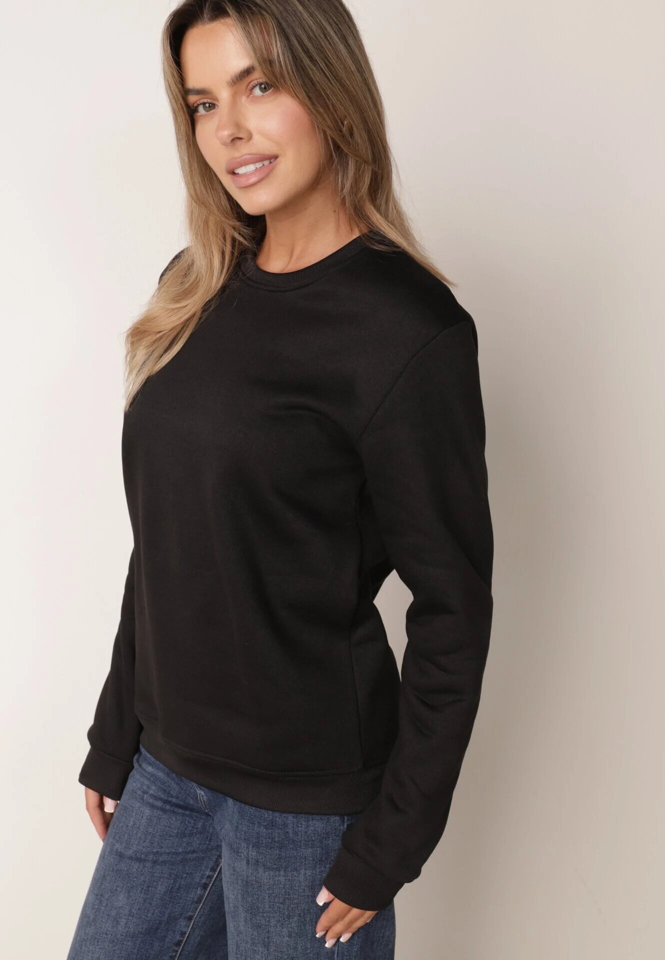 swest Bluză Normani decorată cu manșete elastice Negru