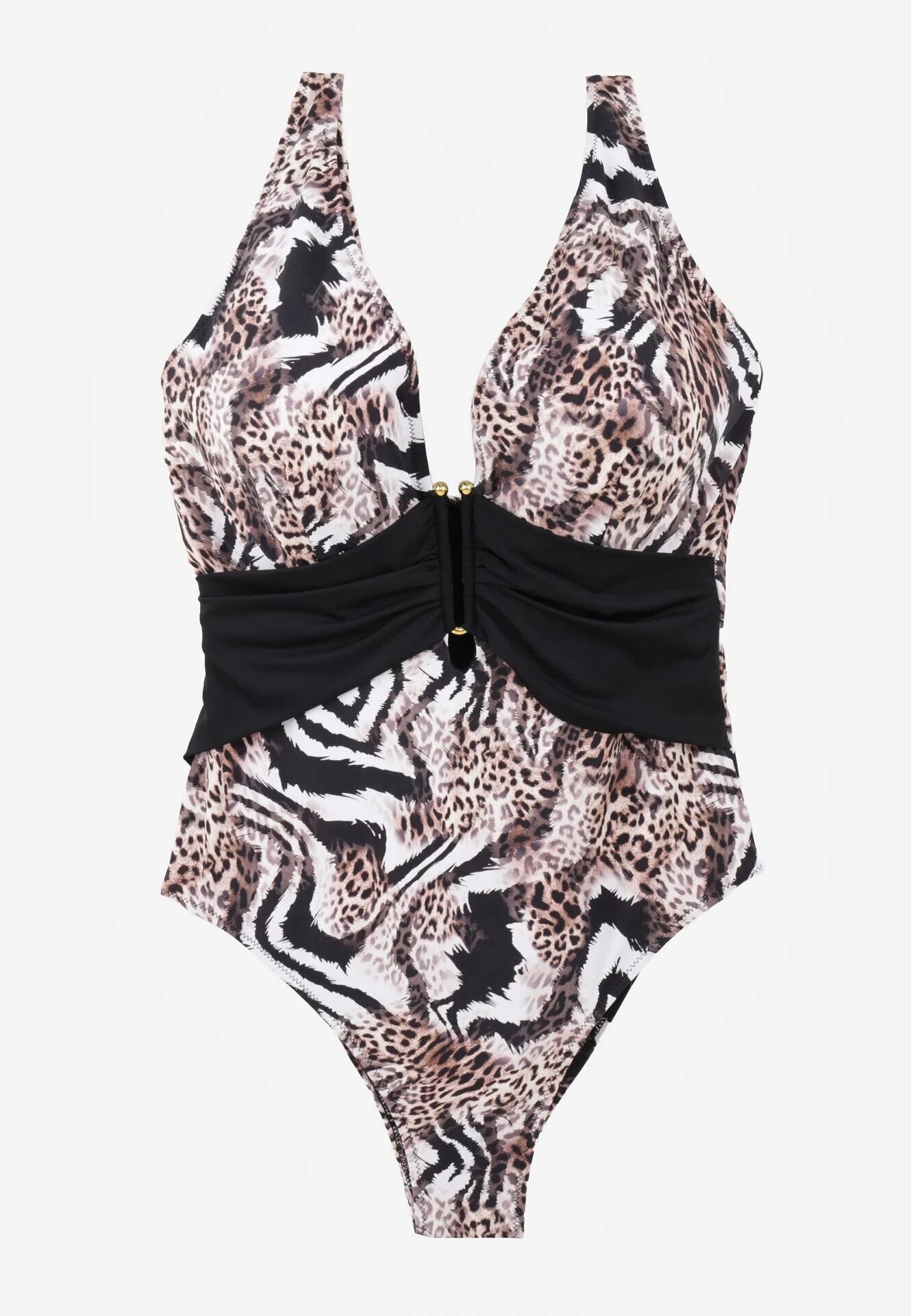 swest Costum de baie Alb cu bej