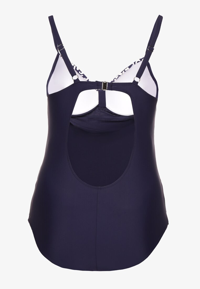 swest Costum de baie Bleumarin-Bej Întreg cu Imprimeuri Animale Linoselle