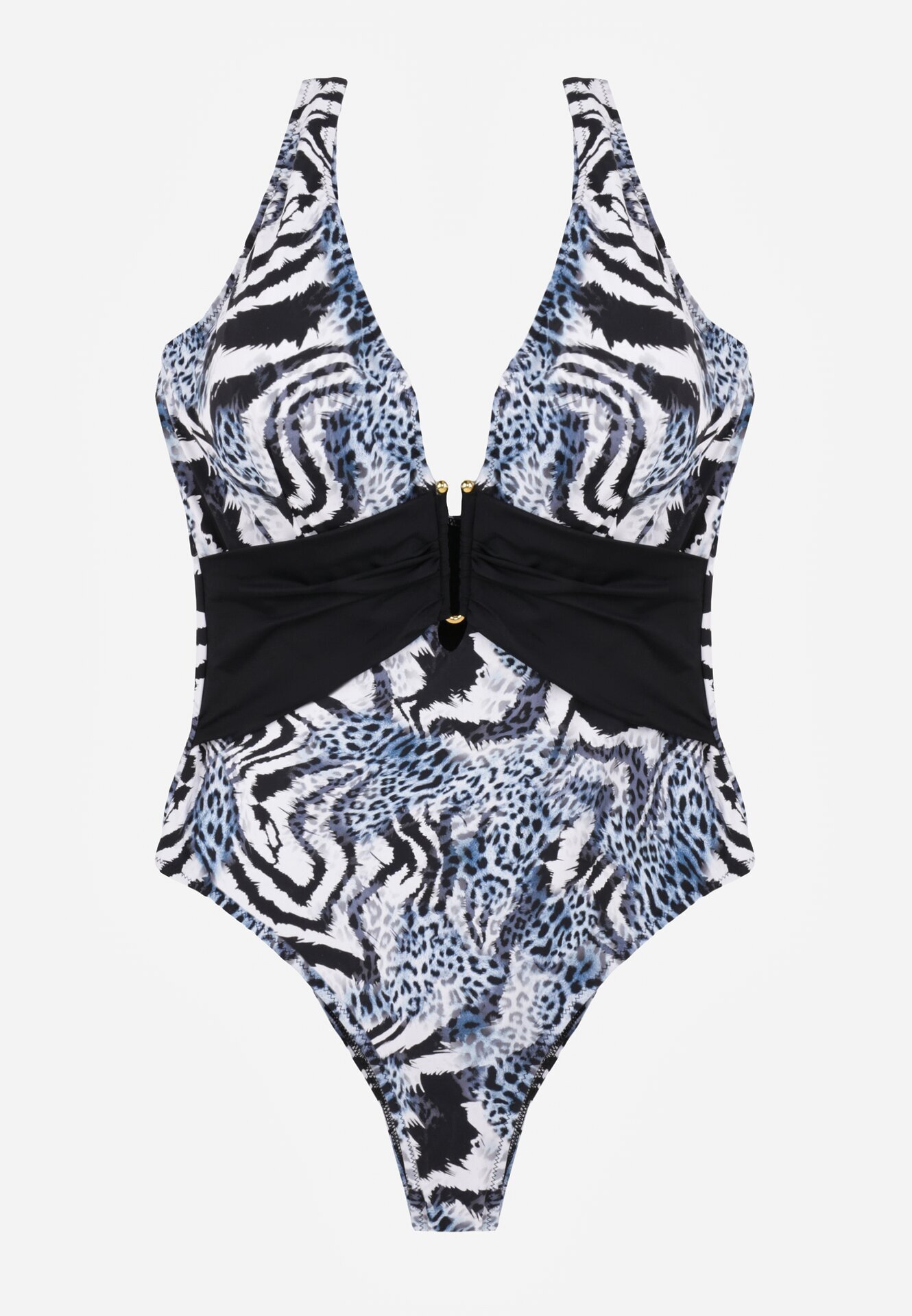swest Costum de baie Negru cu albastru