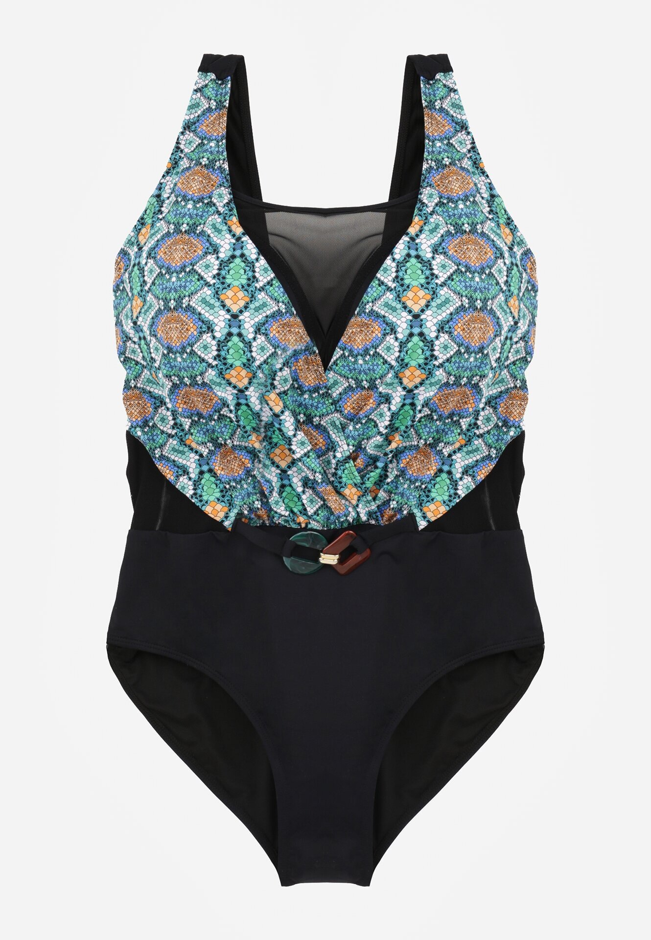 swest Costum de baie Negru cu verde