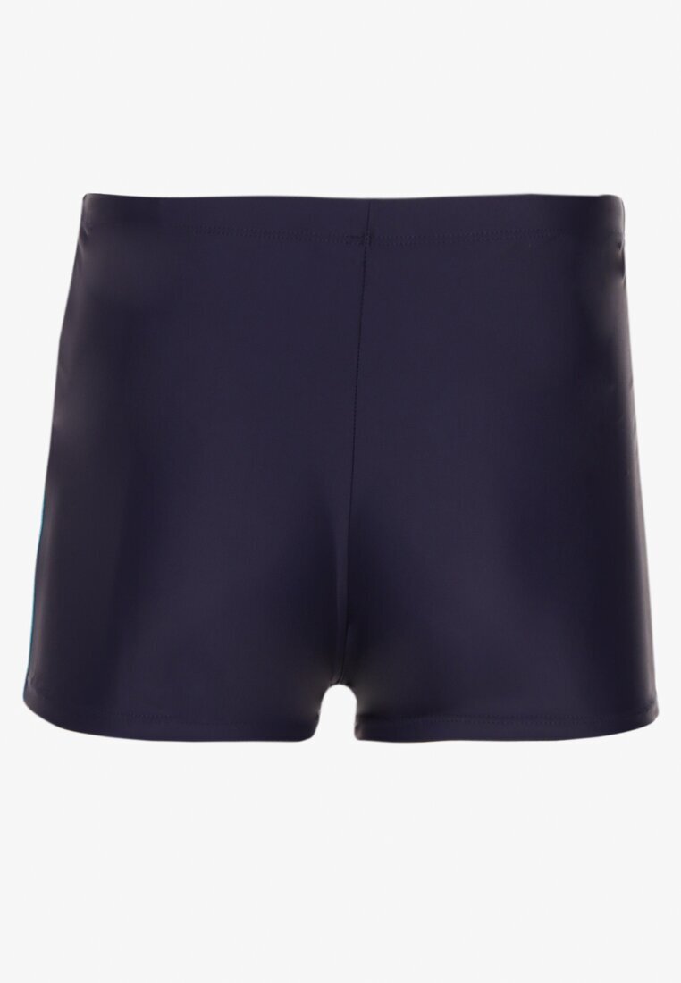 swest Pantaloni scurți de baie bleumarin-albastru cu dungi și șnur Milorelia
