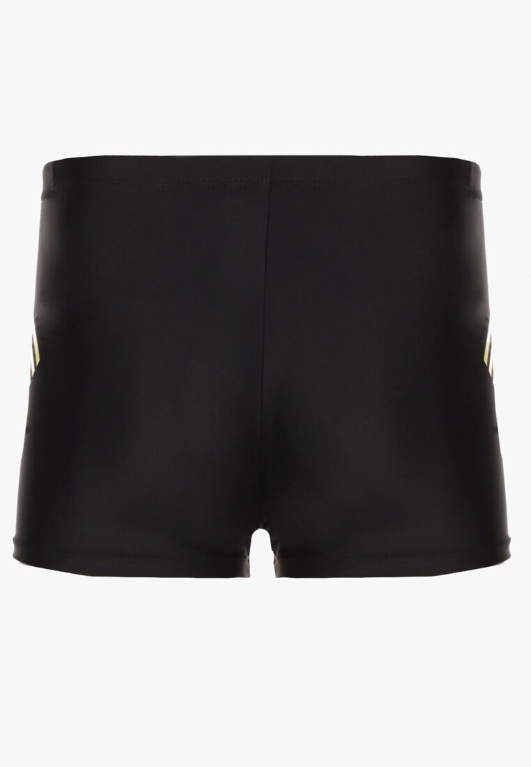 swest Pantaloni scurți de baie Negru-Portocaliu cu Șnur și Benzi Decorative Delicate