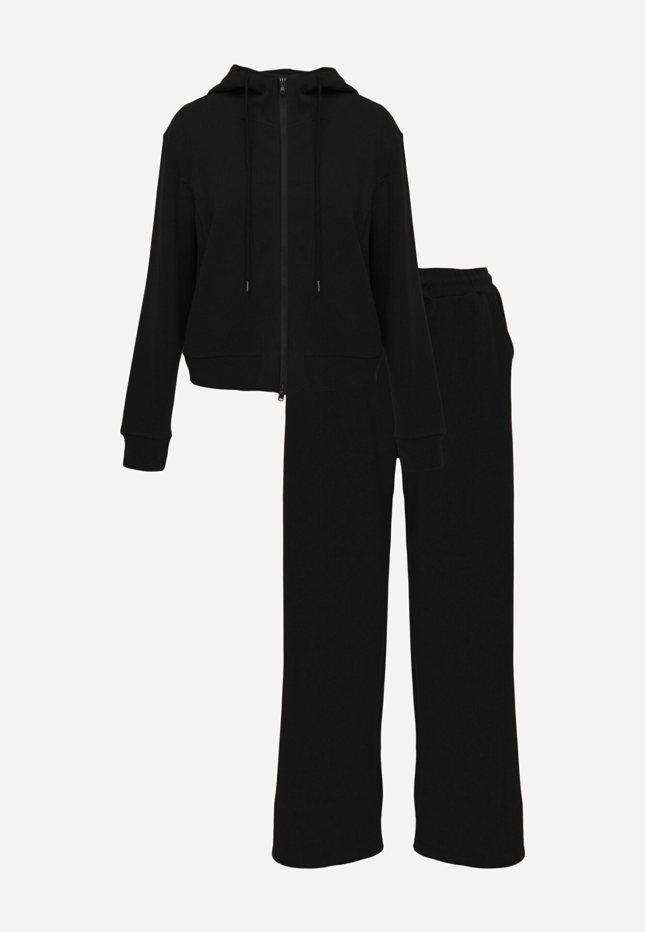 swest Set de trening hanorac cu fermoar și pantaloni largi Metters Negru