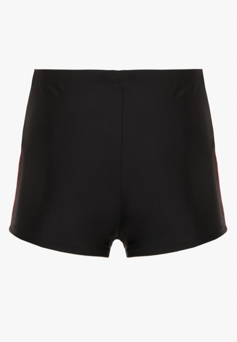 swest Slip de baie Negru-Fucsia cu Dungi și Șnur Milorelia