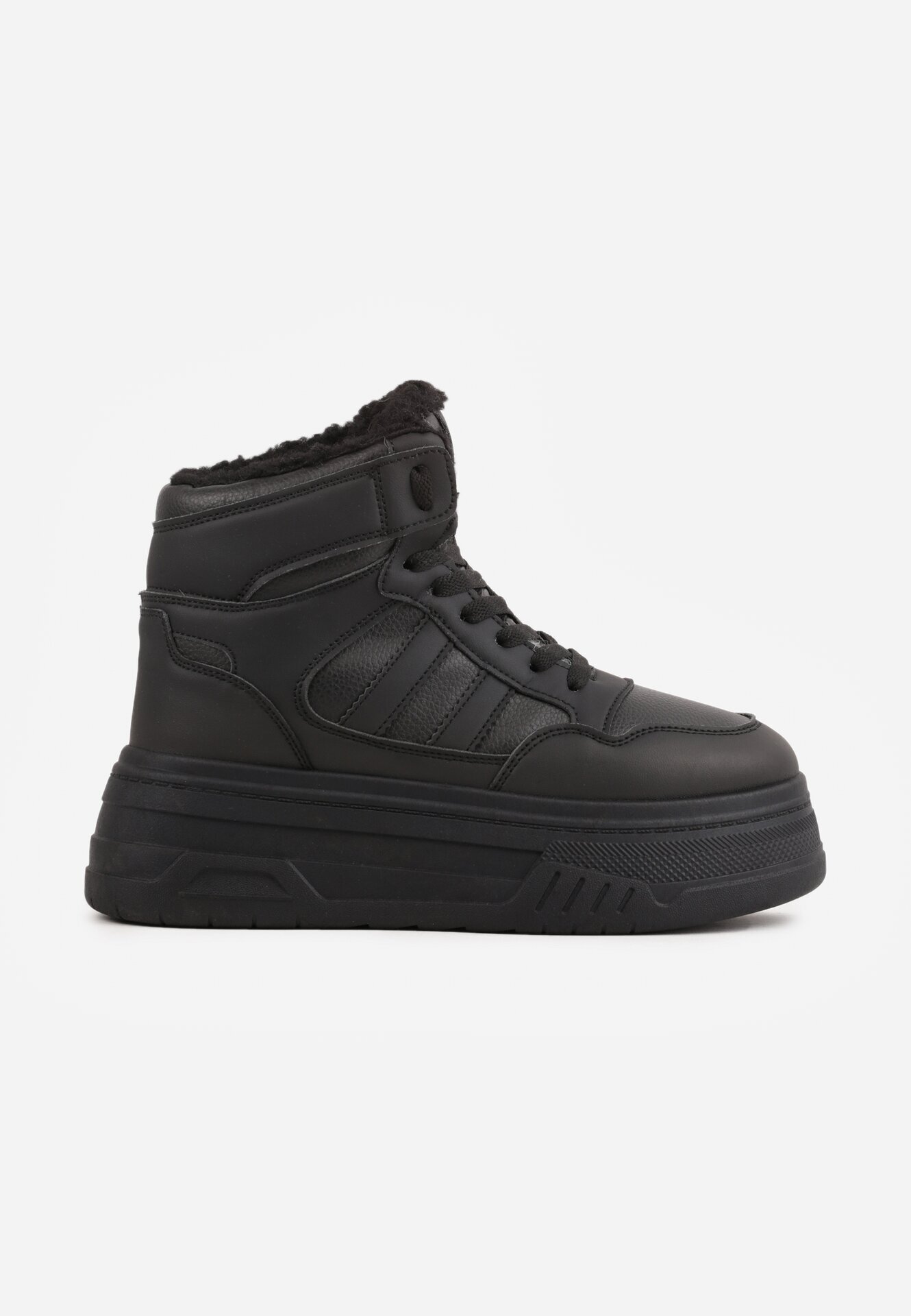 swin shoes Ghete de zăpadă cu șireturi în stil sneakers pe platformă Lennara Negre