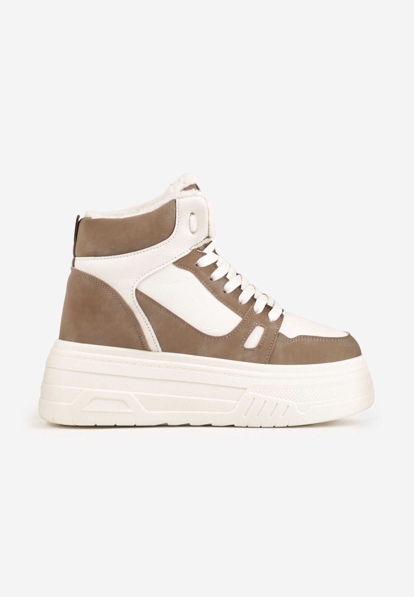 swin shoes Ghete de zăpadă în stil sneakers pe talpă groasă Fiasha Bej