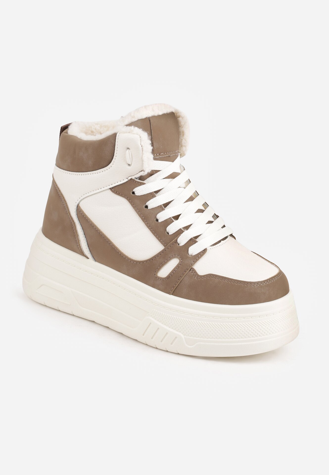 swin shoes Ghete de zăpadă în stil sneakers pe talpă groasă Fiasha Bej