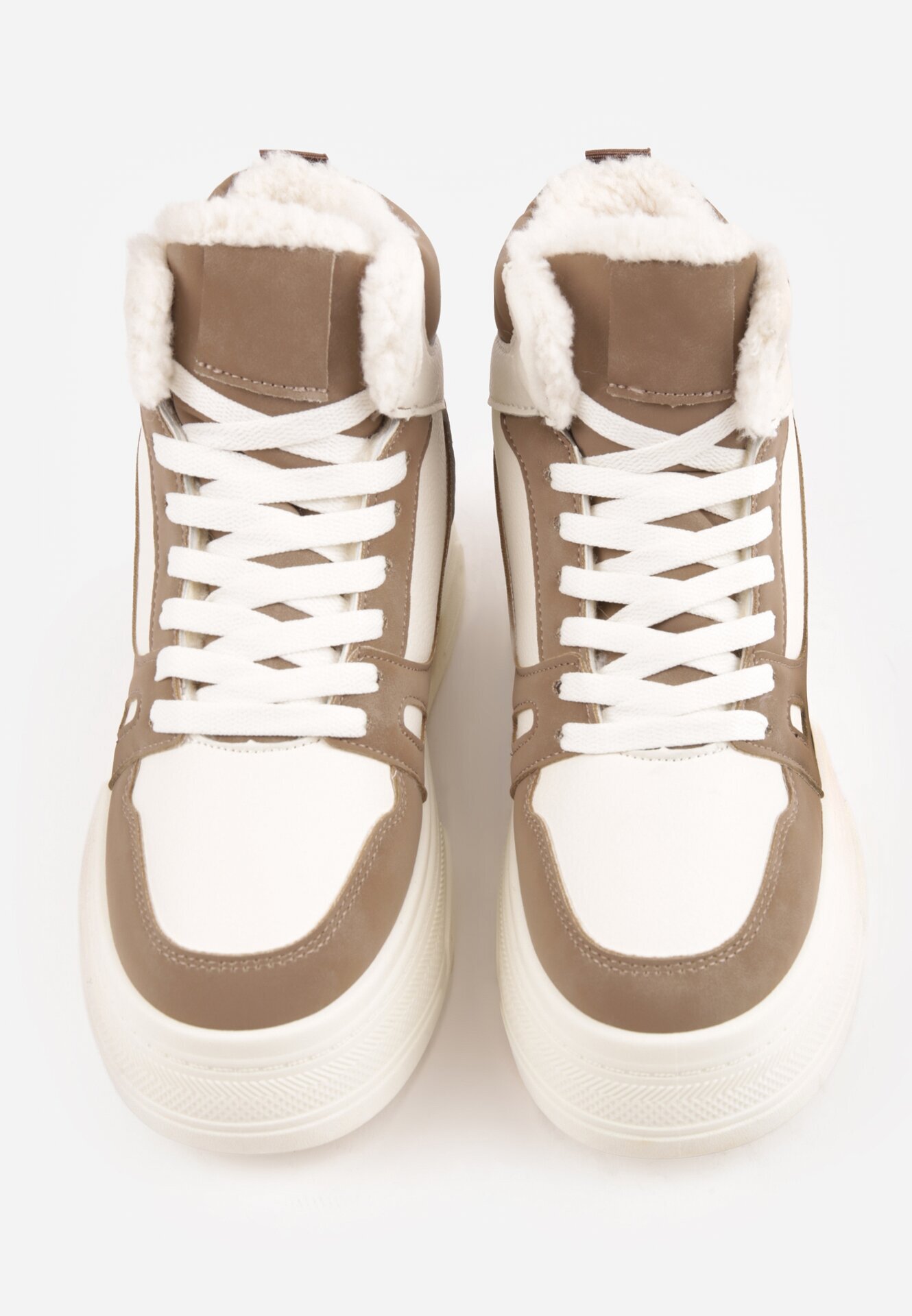swin shoes Ghete de zăpadă în stil sneakers pe talpă groasă Fiasha Bej