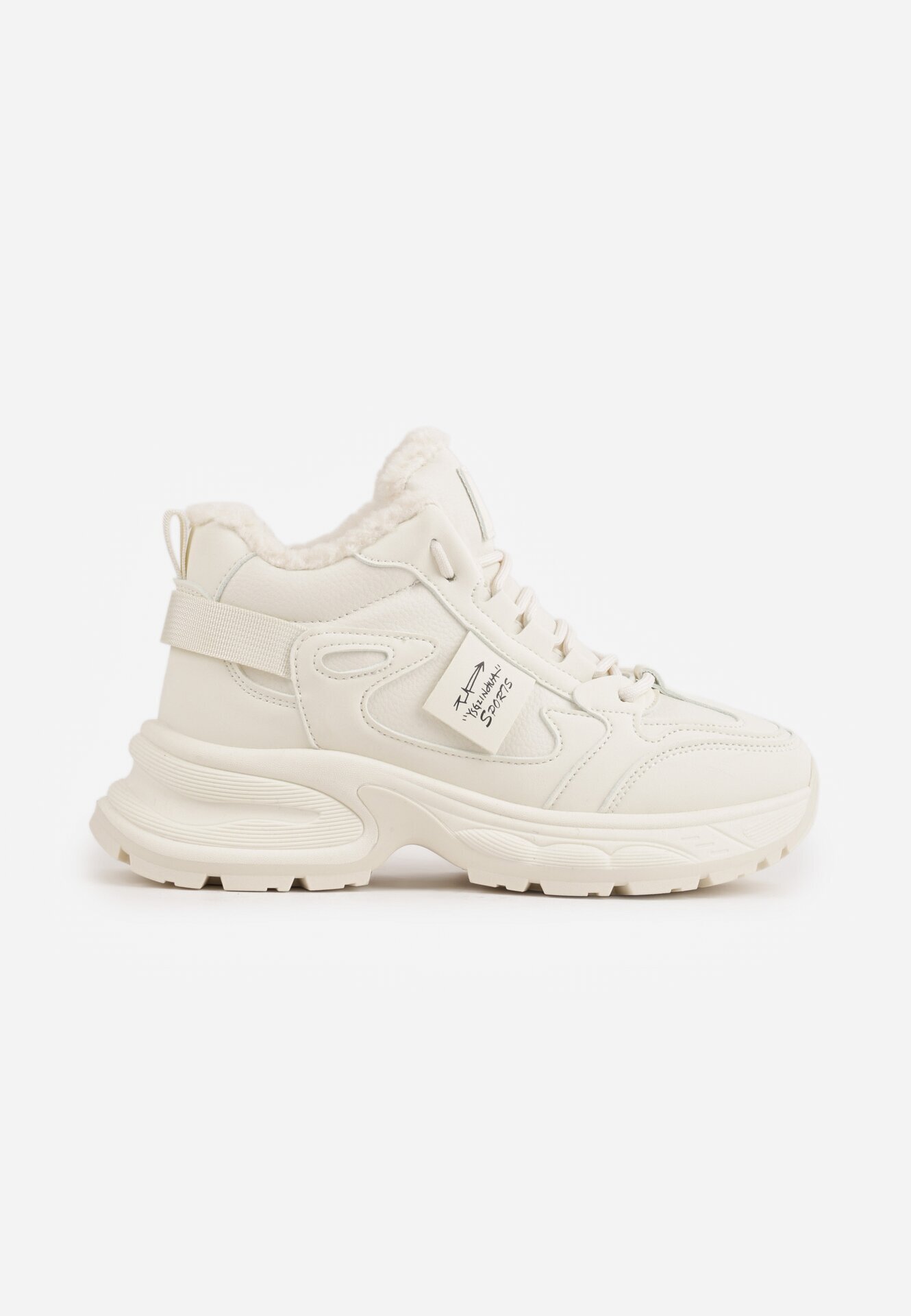 swin shoes Sneakers pe talpă groasă cu inscripții Lennala Bej