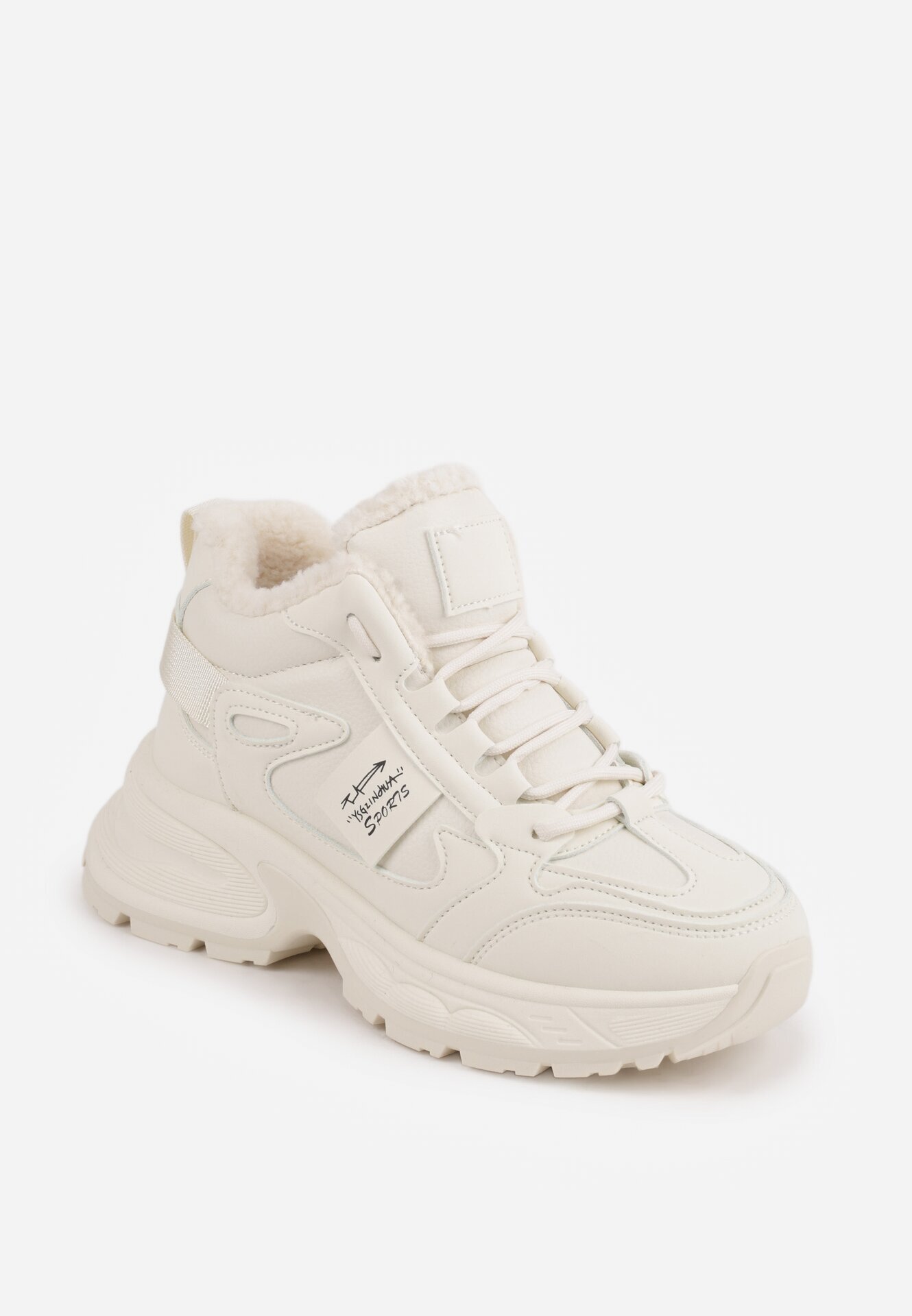 swin shoes Sneakers pe talpă groasă cu inscripții Lennala Bej