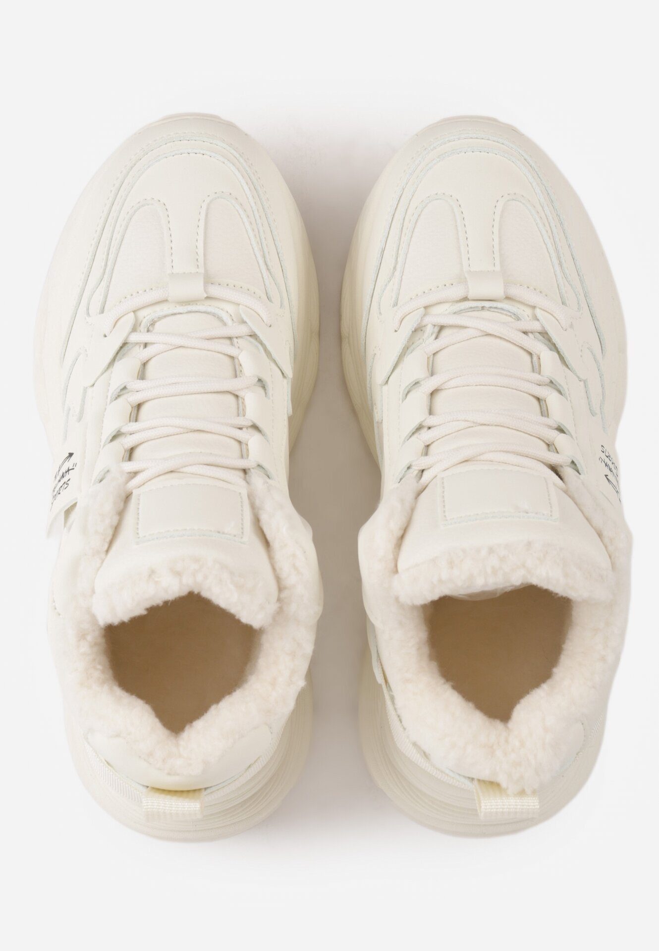 swin shoes Sneakers pe talpă groasă cu inscripții Lennala Bej