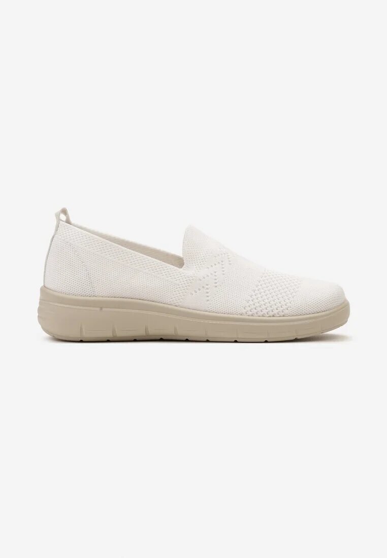  Tenisi Albi în stil Mocasini Sport cu Carâmb Elastic Meeporis