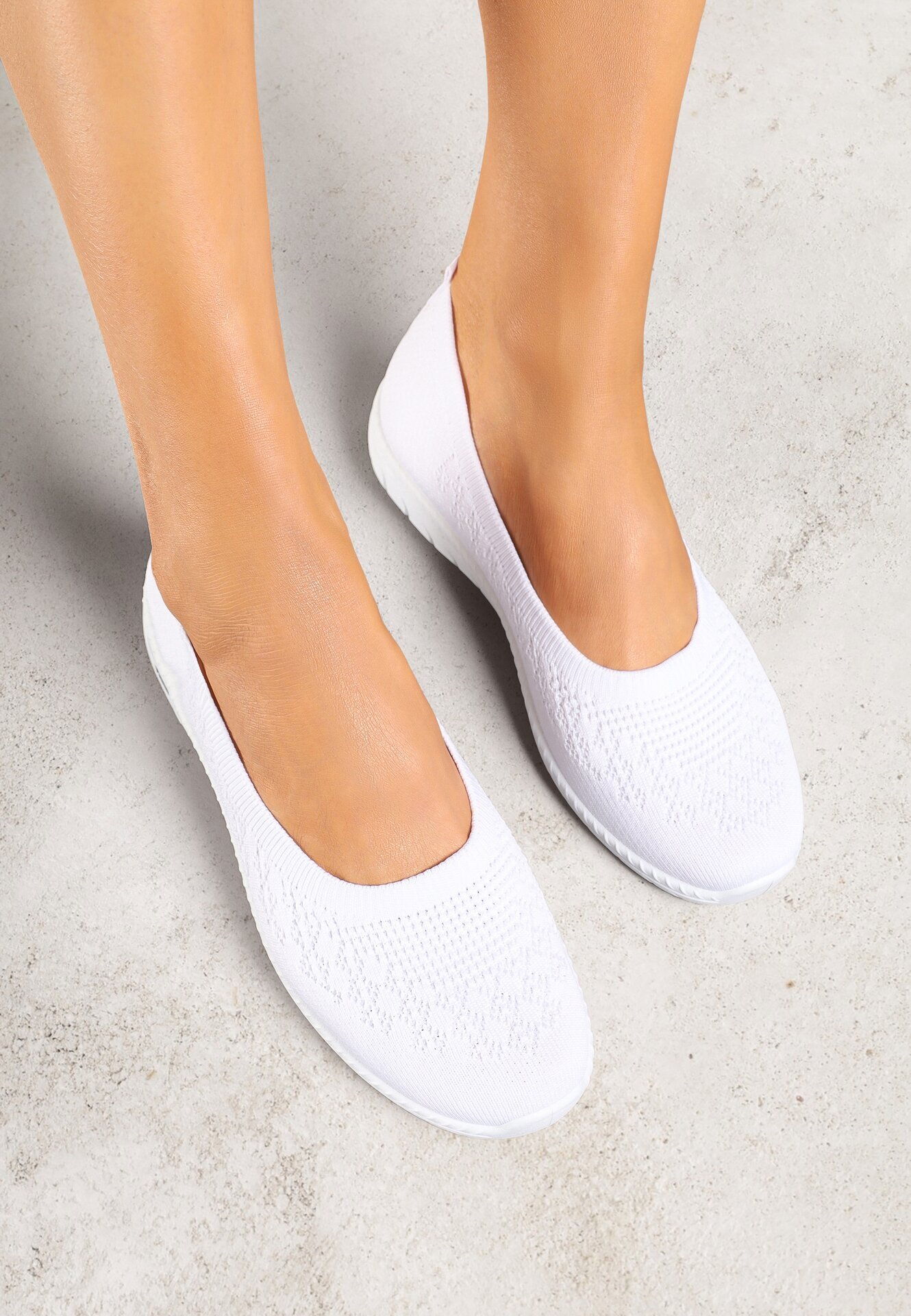  Tenisi Albi slip-on cu perforație delicată Firsedi