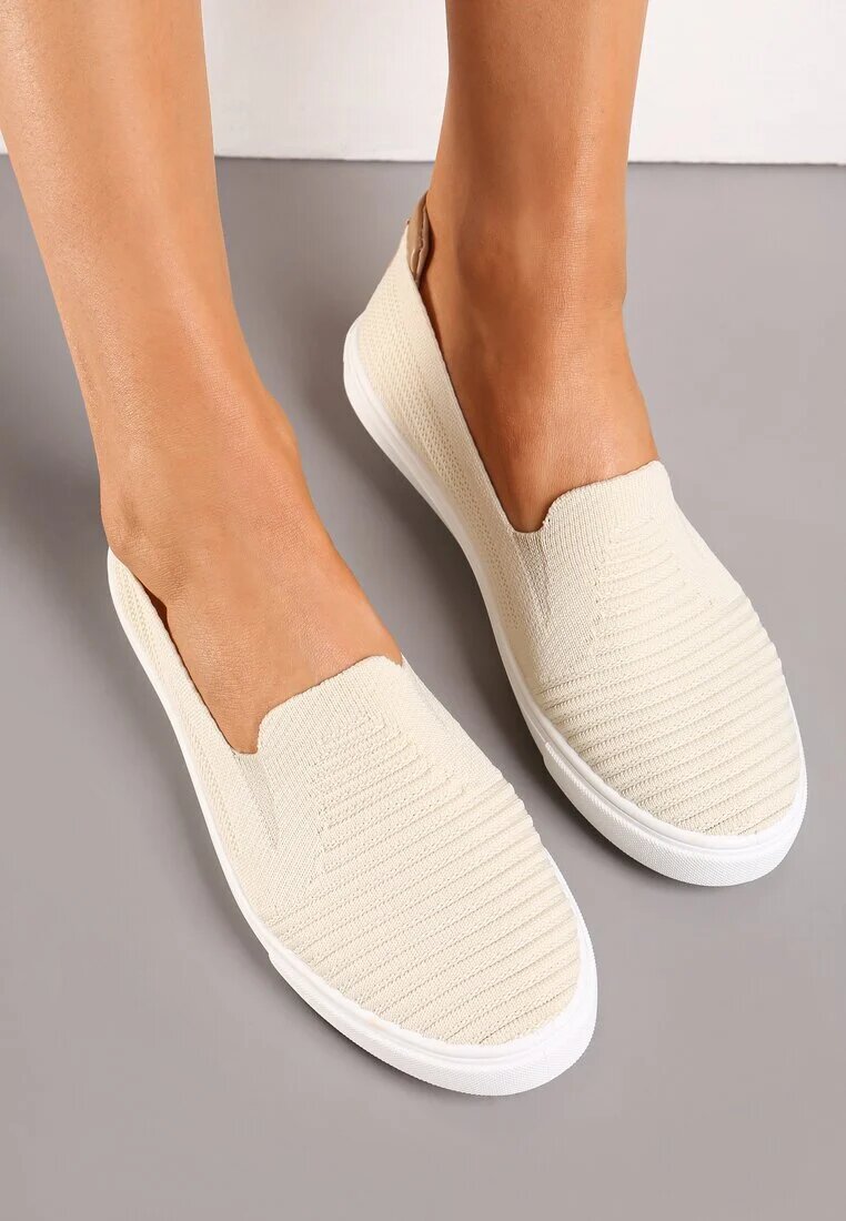  Tenisi Bej cu carâmb elastic slip-on Zairena