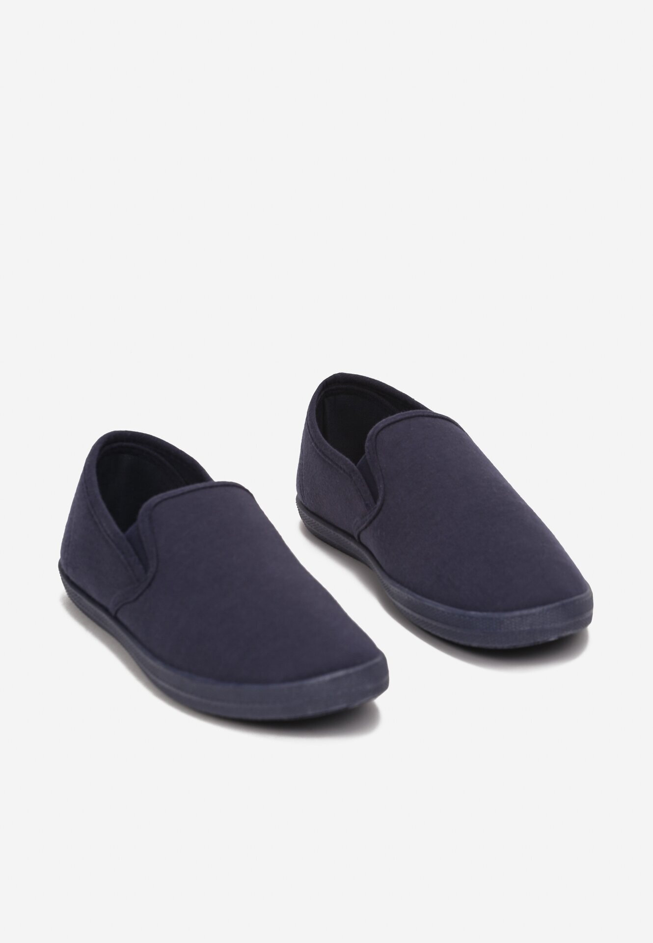  Teniși bleumarin din material textil cu talpă plată Ediany