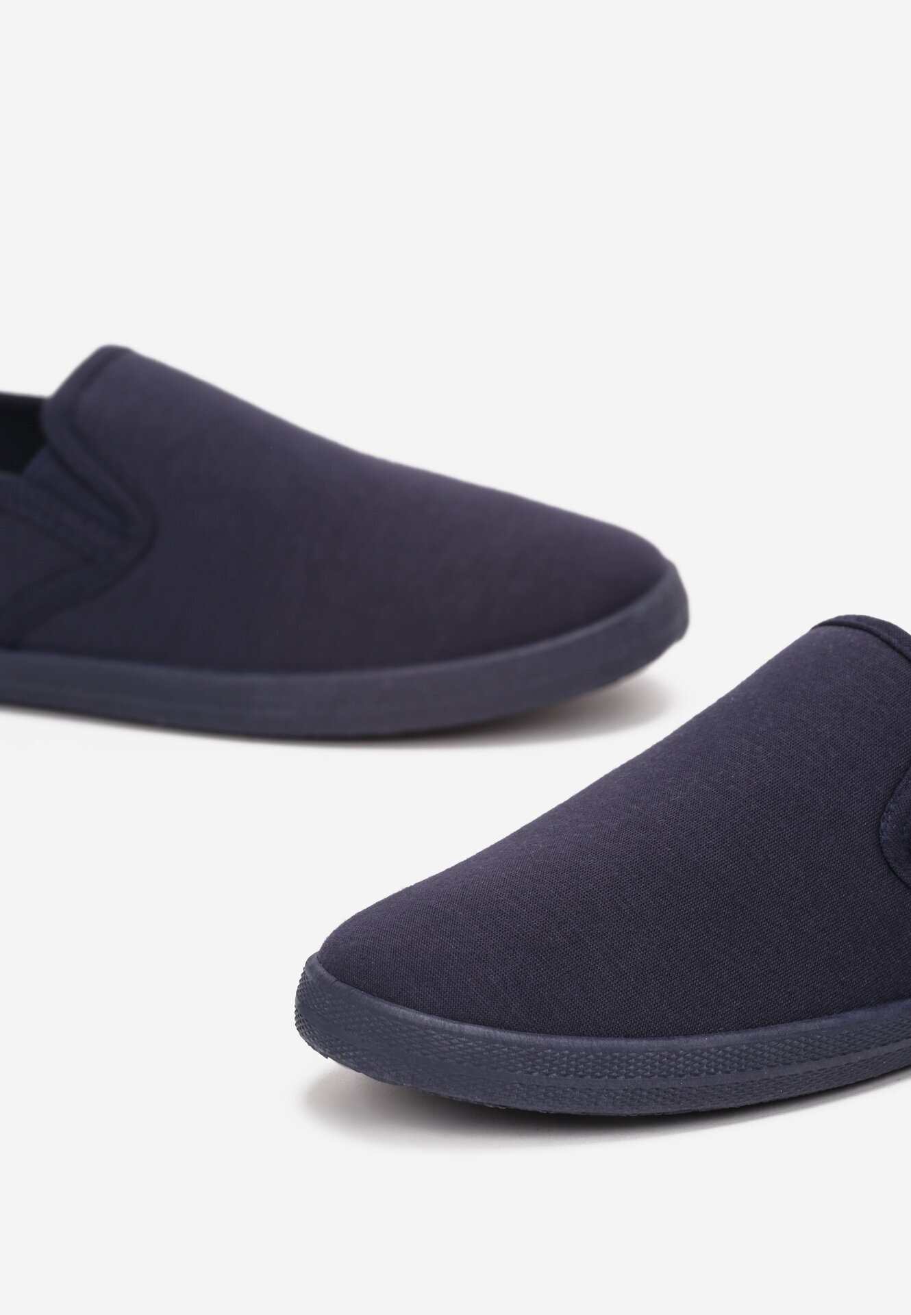  Teniși bleumarin din material textil cu talpă plată Ediany