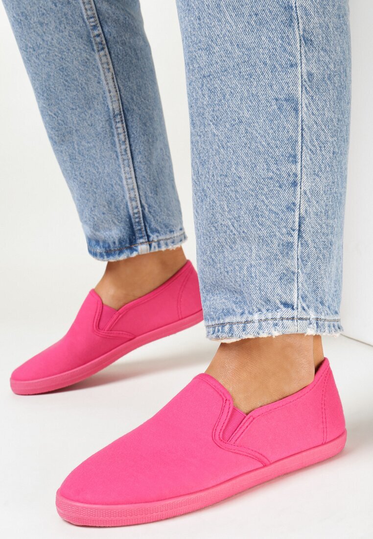  Tenisi fucsia din material textil cu talpă plată Ediany