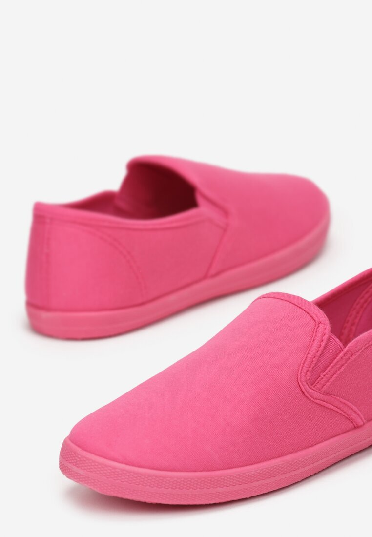  Tenisi fucsia din material textil cu talpă plată Ediany