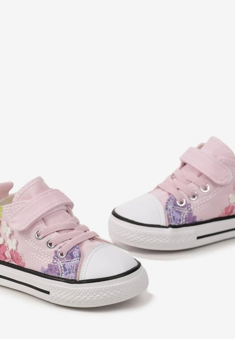  Tenisi Roz cu închidere velcro cu Fluturi Decorativi Niottea