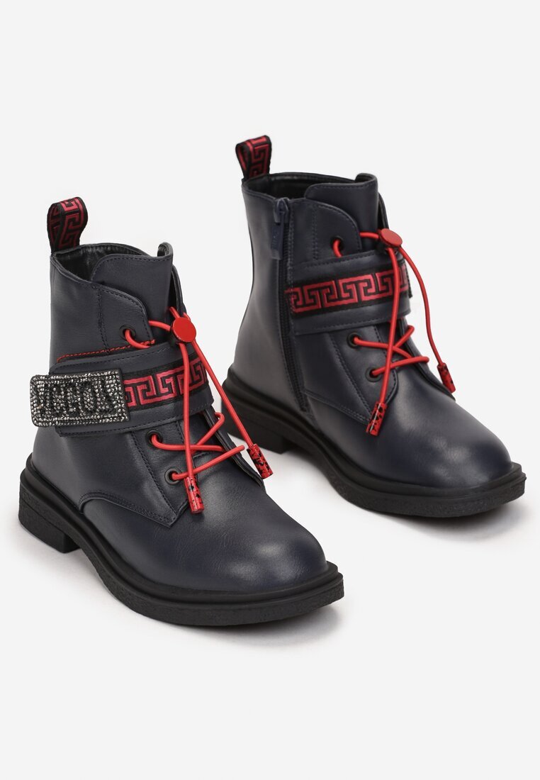 tom.m Botine bleumarin cu velcro Diomeope