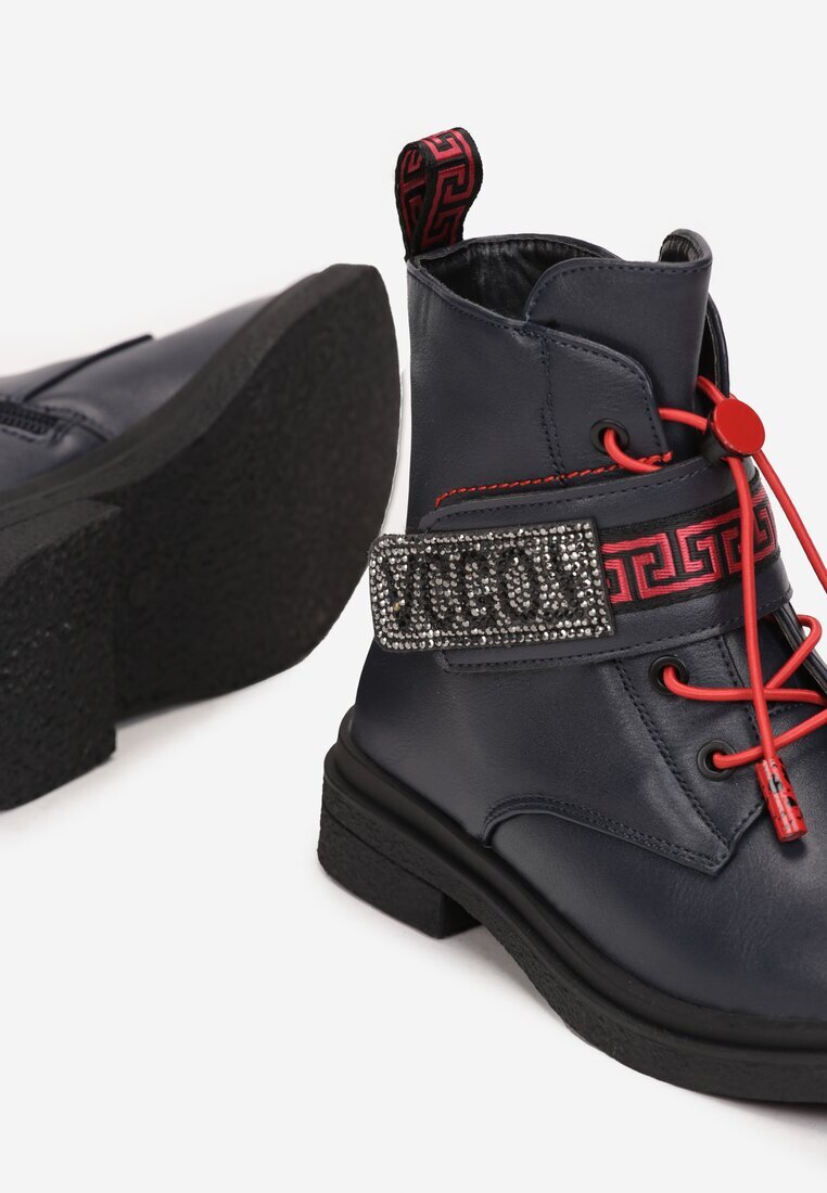 tom.m Botine bleumarin cu velcro Diomeope