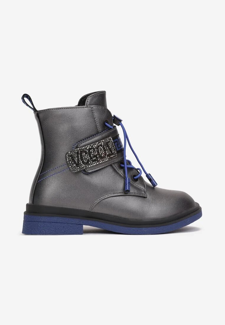 tom.m Botine Gri închis cu Velcro Diomeope