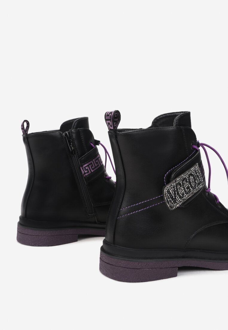 tom.m Botine Negru-Violet Diomeope