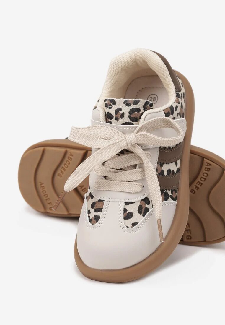 tom.m Încălțăminte Bej Sport Sneakers Tip Tenis cu Branț de Piele Hottane