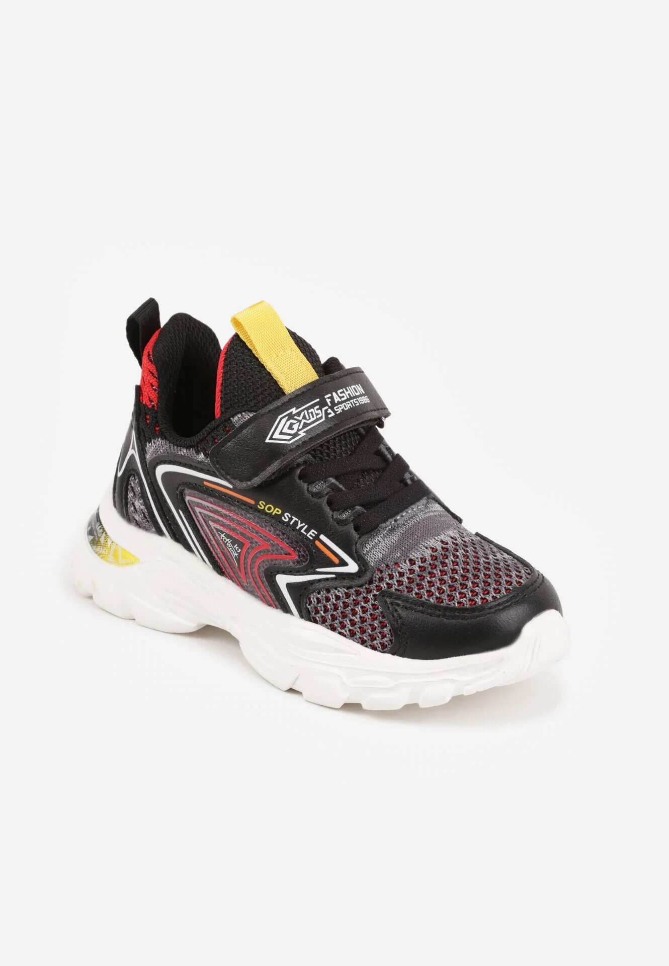 tom.m Pantofi Sport Negru-Roșu Adidași cu Talpă Ușoară și Branț din Piele Corranella