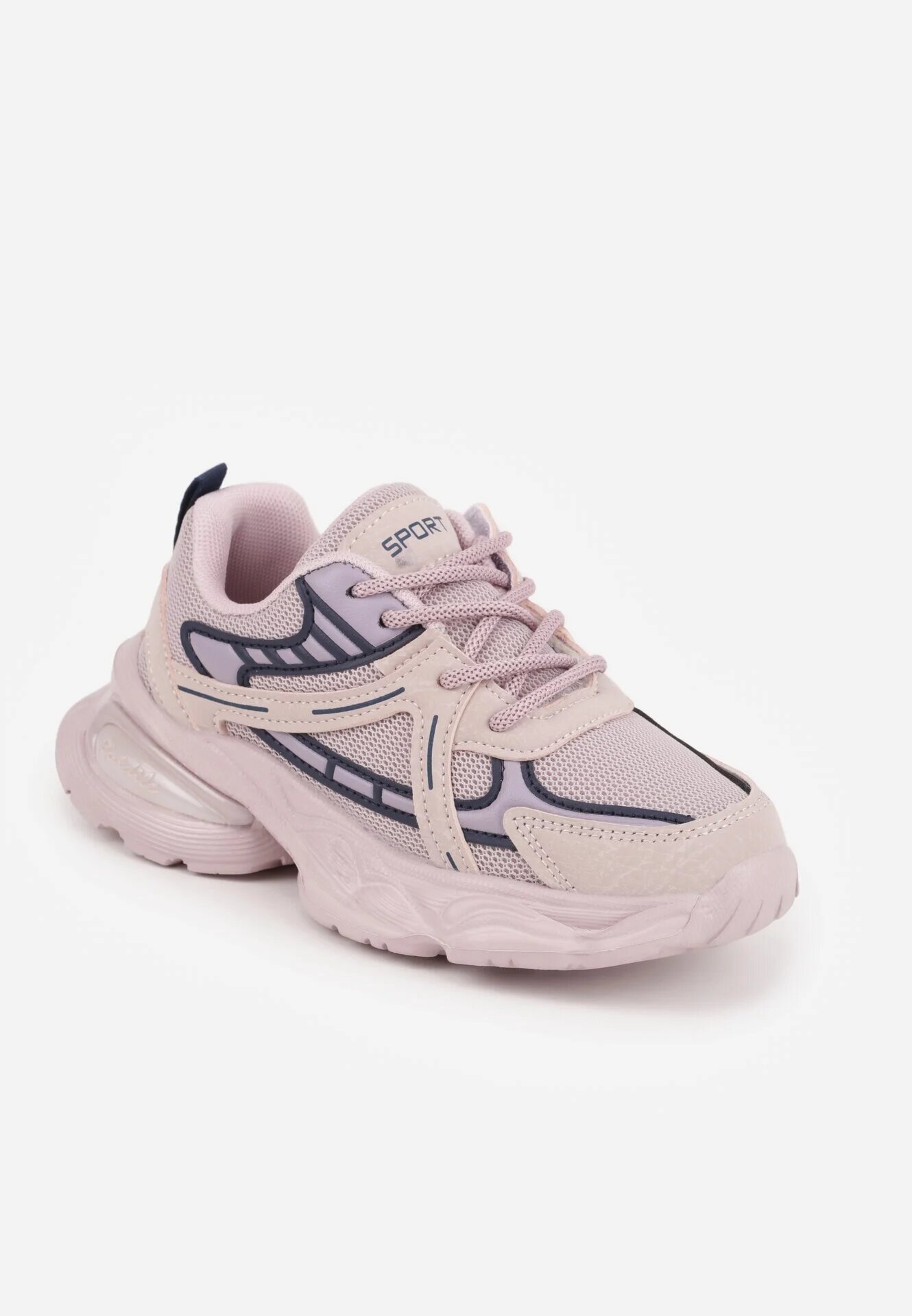 tom.m Sneakers Roz cu Branț din Piele și Model Geometric Karella