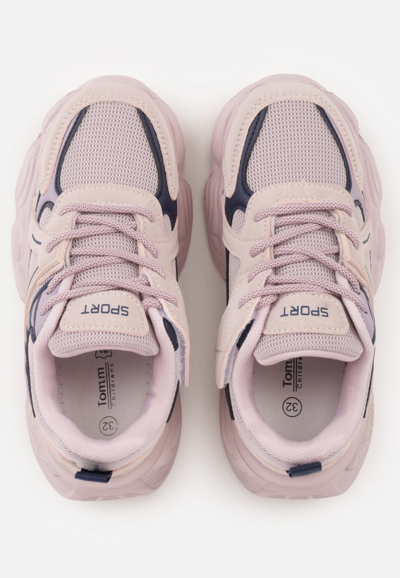 tom.m Sneakers Roz cu Branț din Piele și Model Geometric Karella