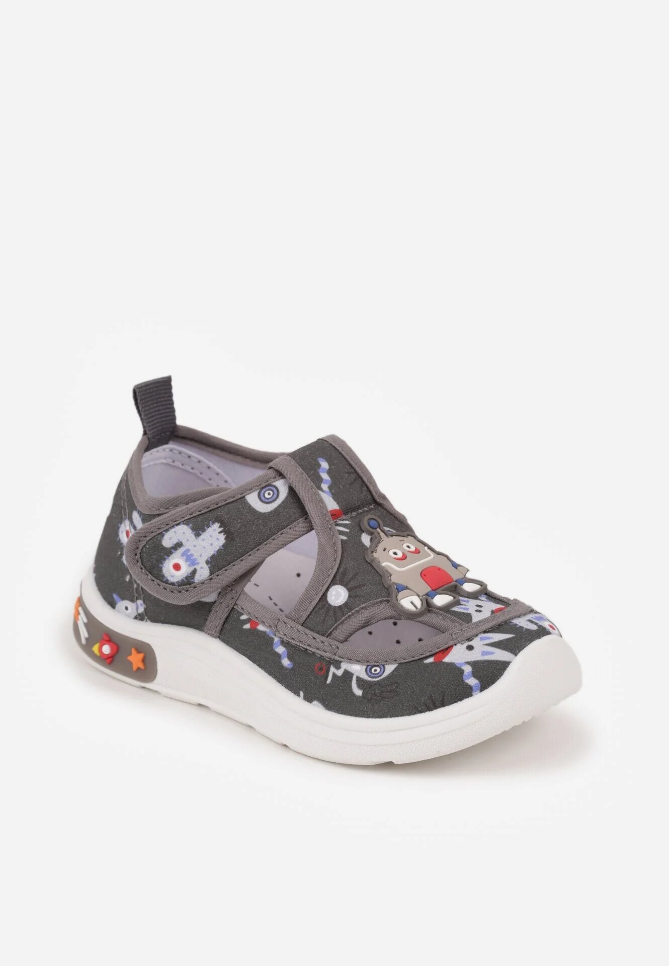 tom.m Tenisi gri cu Branț din Piele cu Temă Spațială și Decupaje Nedina