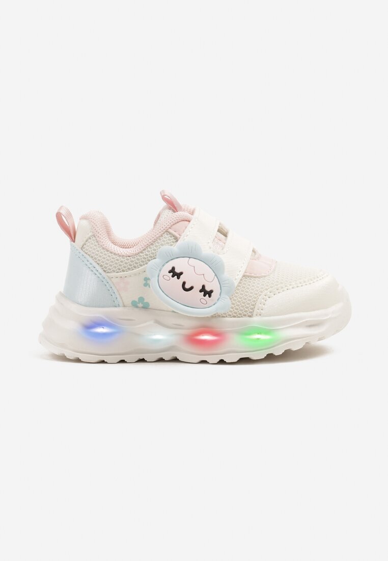 tom.miki Pantofi Sport Adidași Albi cu Aplicații 3D și Lumini LED Seneseta